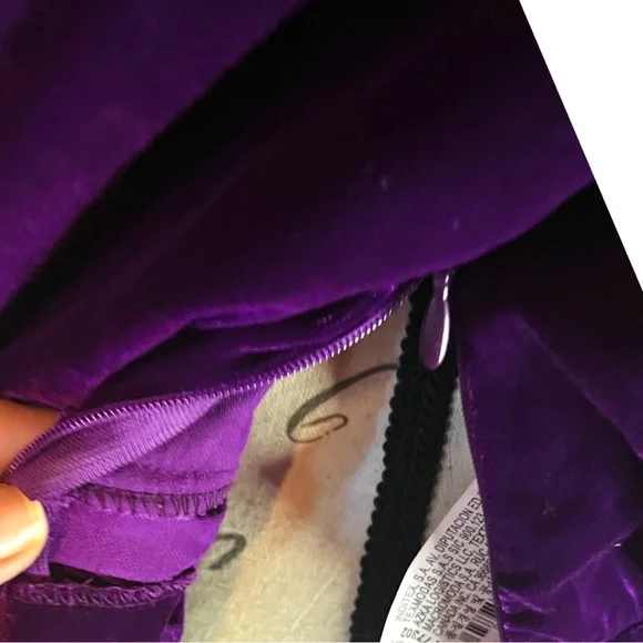 Zara Purple Velvet Blouse - Picture 8 of 8